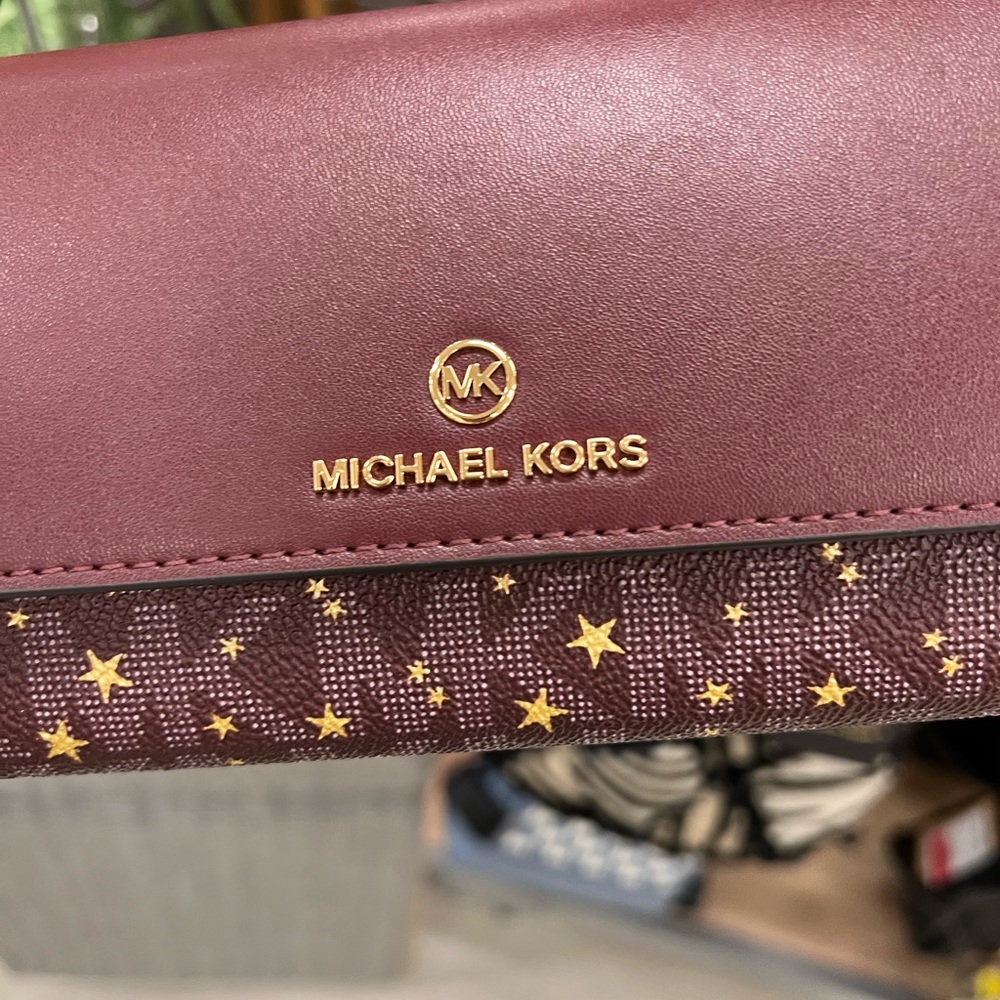 FREE SHIPPING Michael Kors  Jet Set Merlot Crossbody 8x4x1